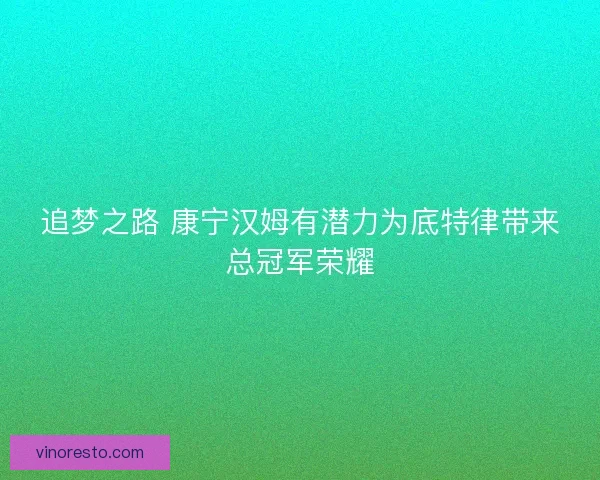 追梦之路 康宁汉姆有潜力为底特律带来总冠军荣耀